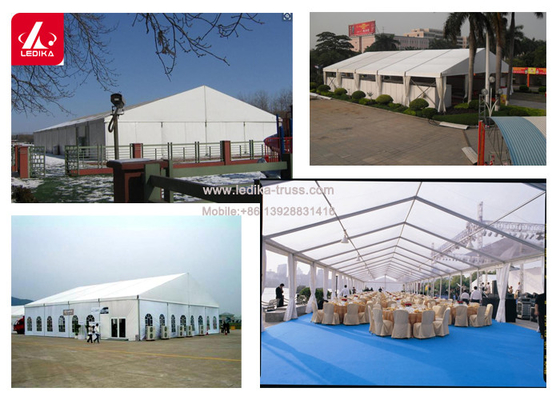 Customizable Aluminum Framed Structure For Outdoor Parties Snow Load 75Kg/Sqm Pvc/Glass Door